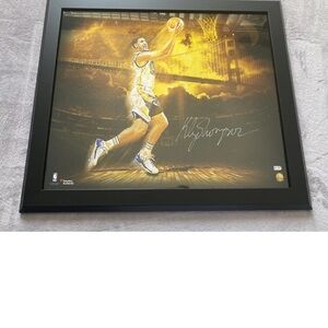 Klay Thompson Autographed Signed Warriors 16x20 Photo Framed Fanatics COA
